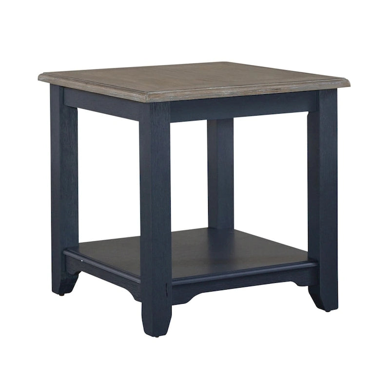 Table d'appoint Summerville gris brossé – bleu marine