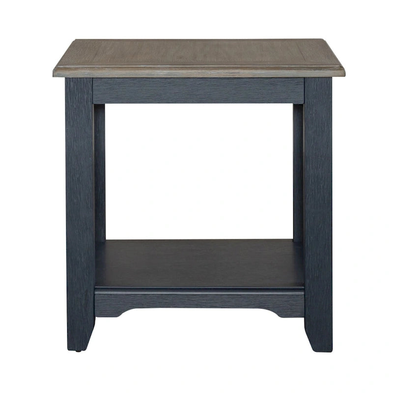 Table d'appoint Summerville gris brossé – bleu marine