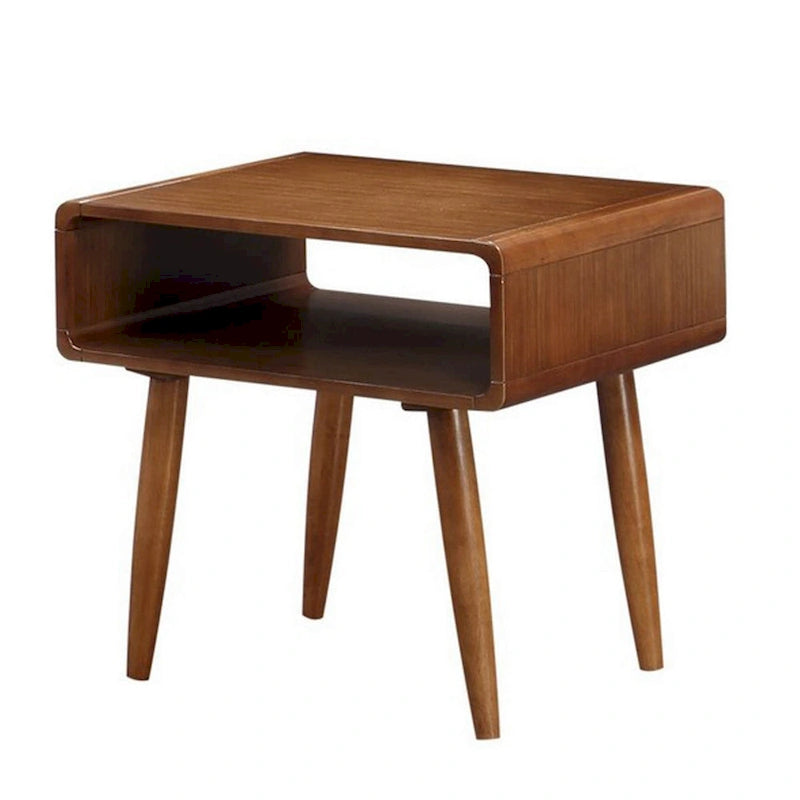 Ensemble de 3 tables d'appoint en bois de style Mid-Century, marron