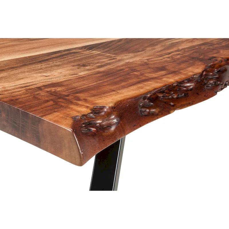Table basse rectangulaire Reese Live Edge en acacia naturel