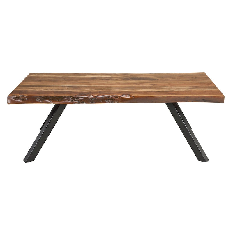 Table basse rectangulaire Reese Live Edge en acacia naturel