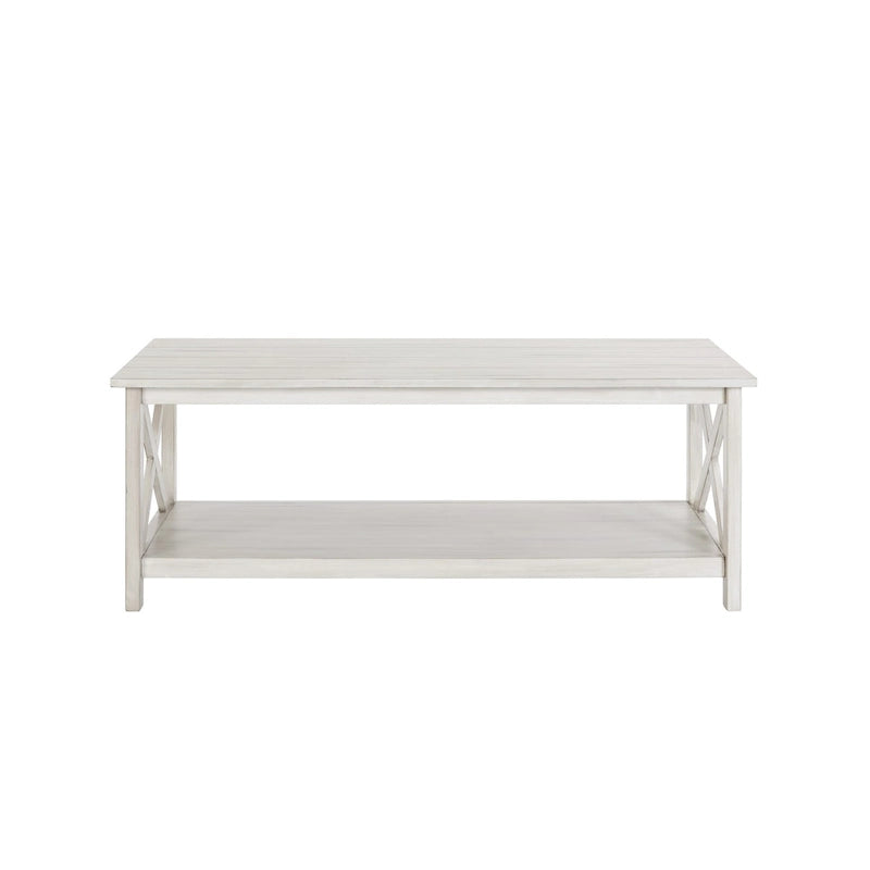 Table basse en bois blanc vieilli Jamestown