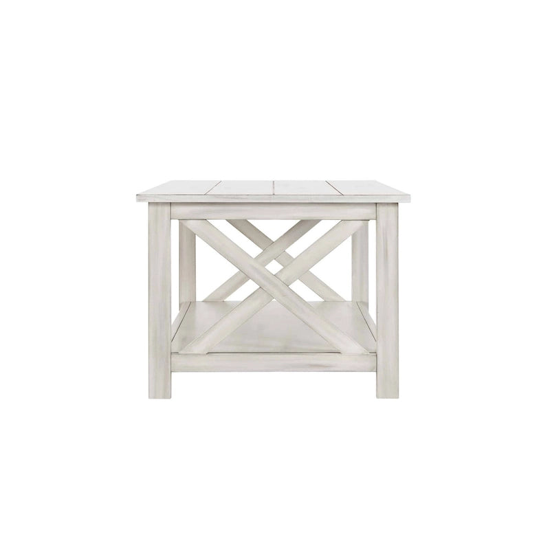 Table basse en bois blanc vieilli Jamestown