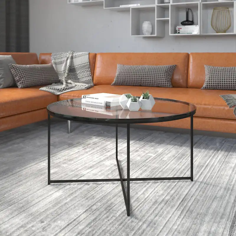 Tables gigognes Sonoma chêne clair avec piètement cantilever en métal