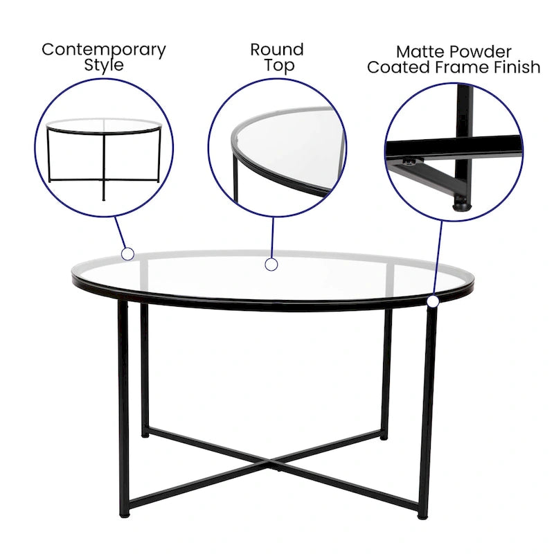 Tables gigognes Sonoma chêne clair avec piètement cantilever en métal