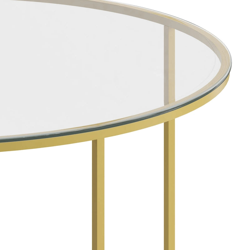 Tables gigognes Sonoma chêne clair avec piètement cantilever en métal