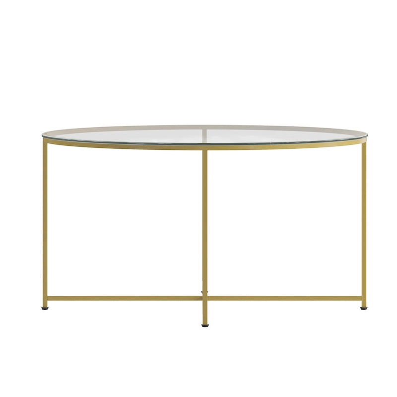 Tables gigognes Sonoma chêne clair avec piètement cantilever en métal