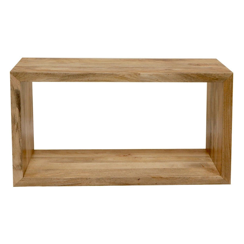 Console Keli en bois de manguier de 132 cm avec cubes ouverts et 1 étagère