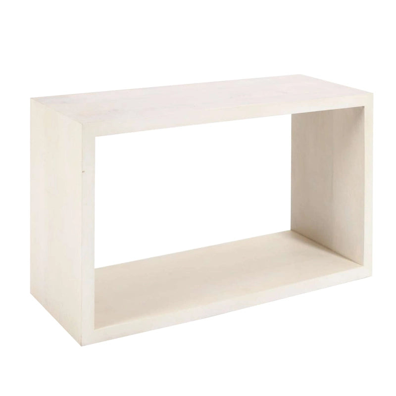 Console Keli en bois de manguier de 132 cm avec cubes ouverts et 1 étagère