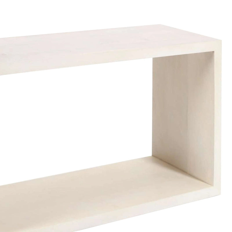 Console Keli en bois de manguier de 132 cm avec cubes ouverts et 1 étagère
