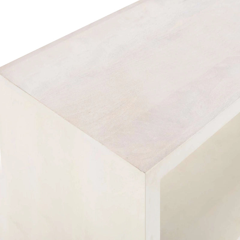 Console Keli en bois de manguier de 132 cm avec cubes ouverts et 1 étagère