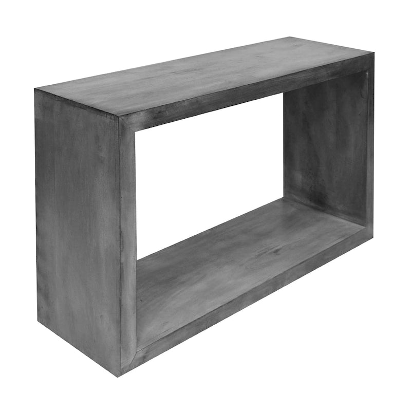 Console Keli en bois de manguier de 132 cm avec cubes ouverts et 1 étagère