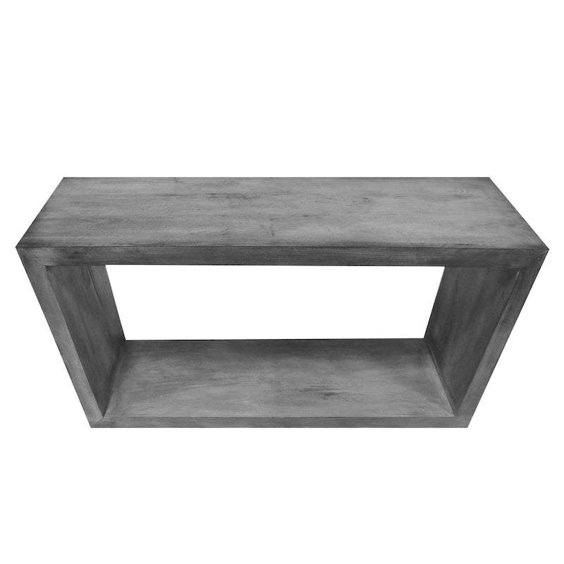 Console Keli en bois de manguier de 132 cm avec cubes ouverts et 1 étagère