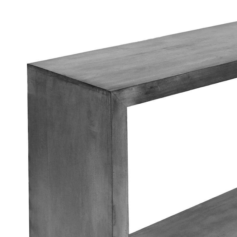 Console Keli en bois de manguier de 132 cm avec cubes ouverts et 1 étagère