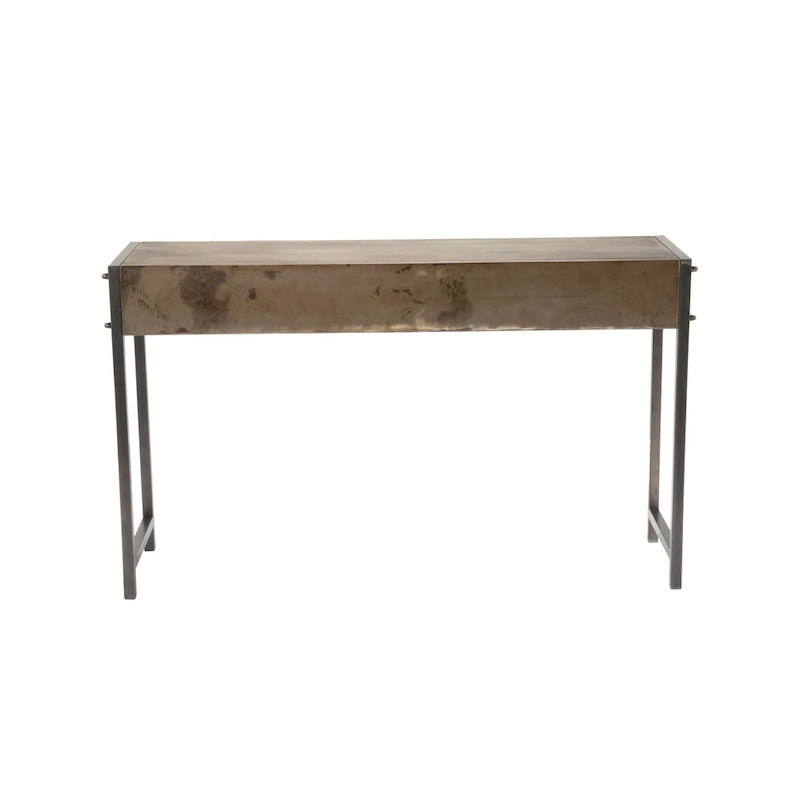 Console de salon en métal bronze Rehr Carbon Loft