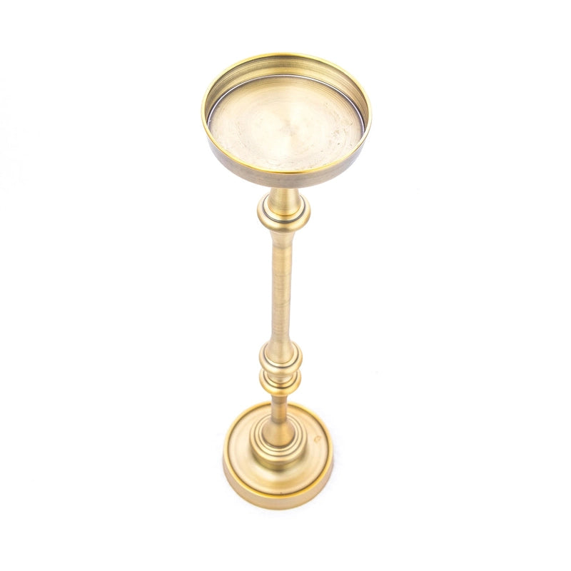 Table d'appoint Glam Martini sur pied ronde de 6 po, Laiton