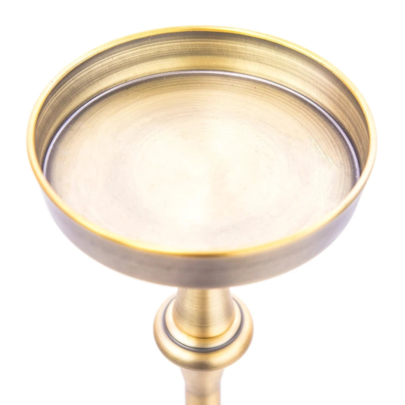 Table d'appoint Glam Martini sur pied ronde de 6 po, Laiton