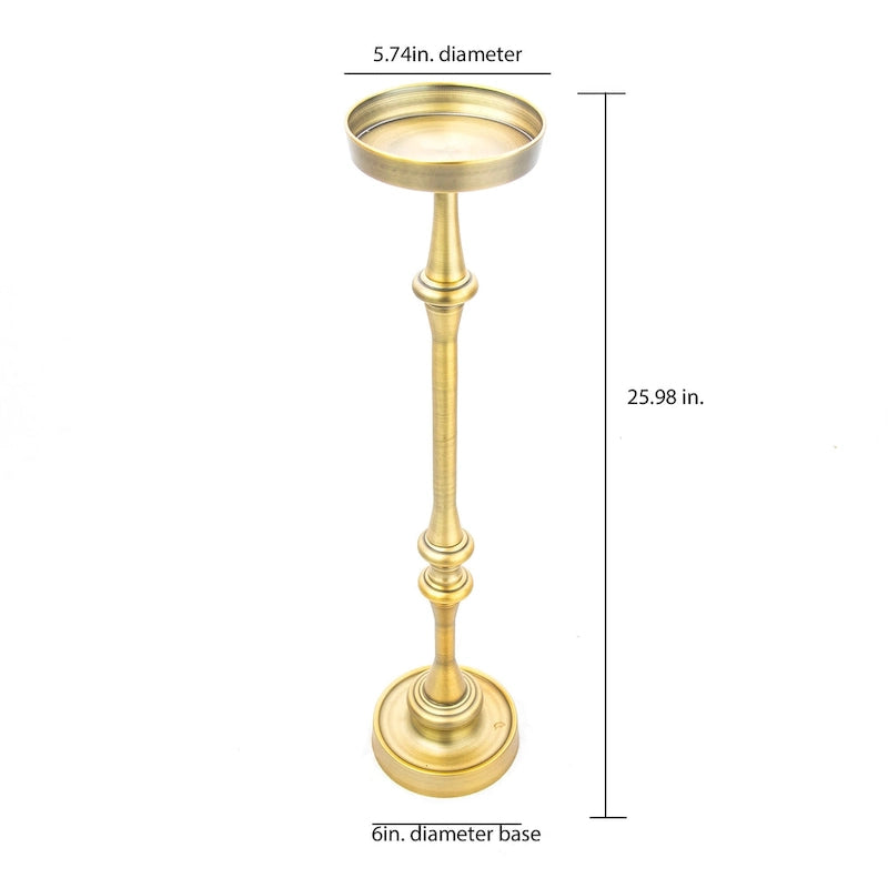 Table d'appoint Glam Martini sur pied ronde de 6 po, Laiton