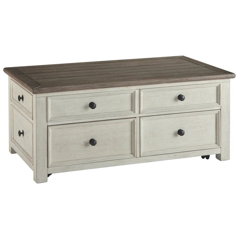 Table basse bicolore Bolanburg avec plateau relevable