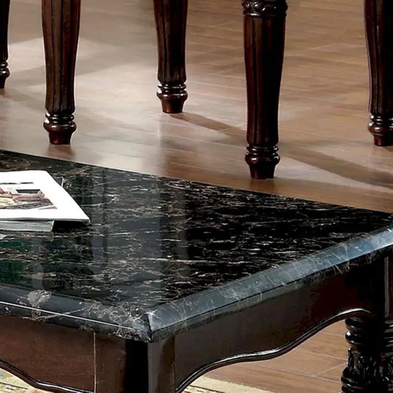 Ensemble de 3 tables basses et tables d'appoint Haia en bois espresso traditionnel par Furniture of America
