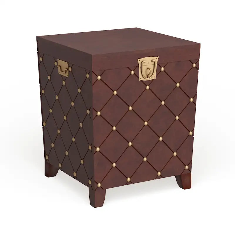 SEI Furniture Liatris – Coffre de bout de canapé expresso avec clous décoratifs