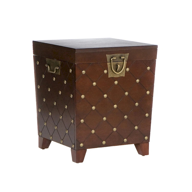 SEI Furniture Liatris – Coffre de bout de canapé expresso avec clous décoratifs