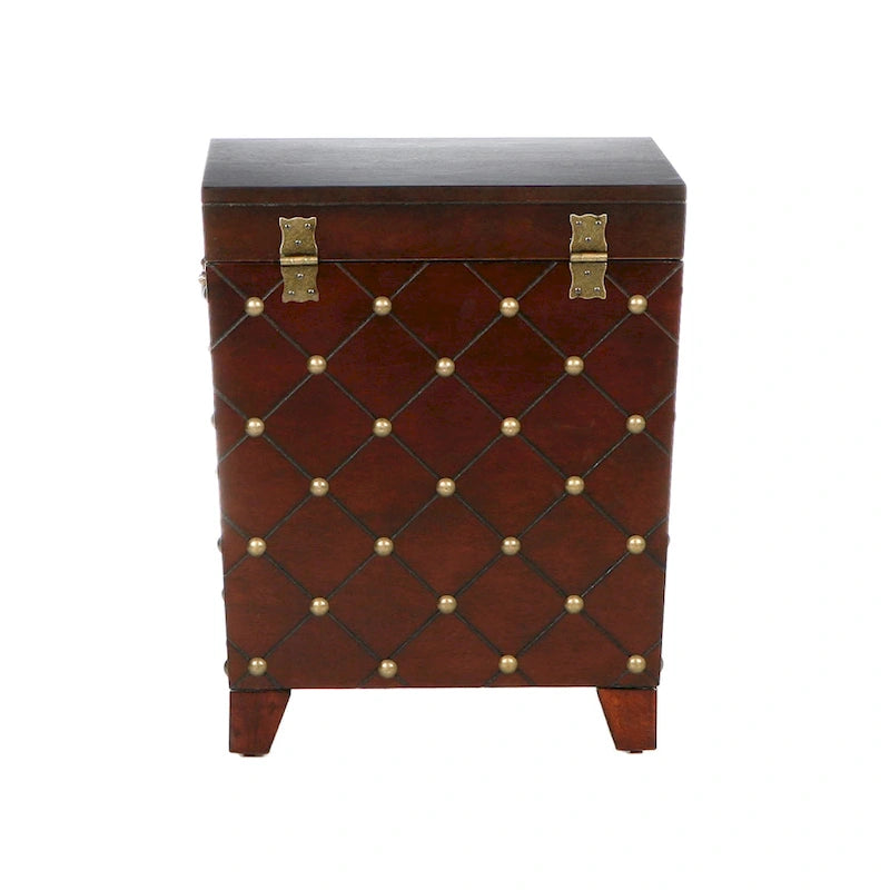 SEI Furniture Liatris – Coffre de bout de canapé expresso avec clous décoratifs