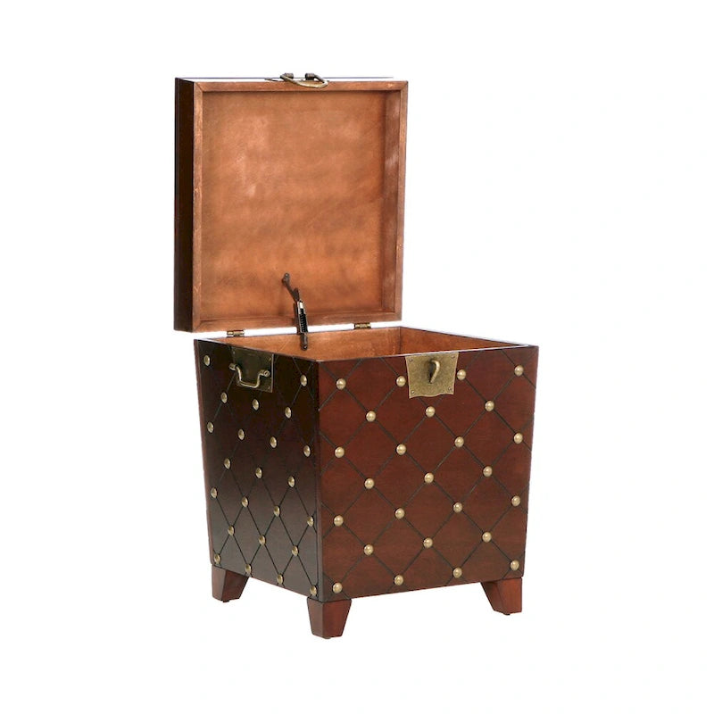 SEI Furniture Liatris – Coffre de bout de canapé expresso avec clous décoratifs