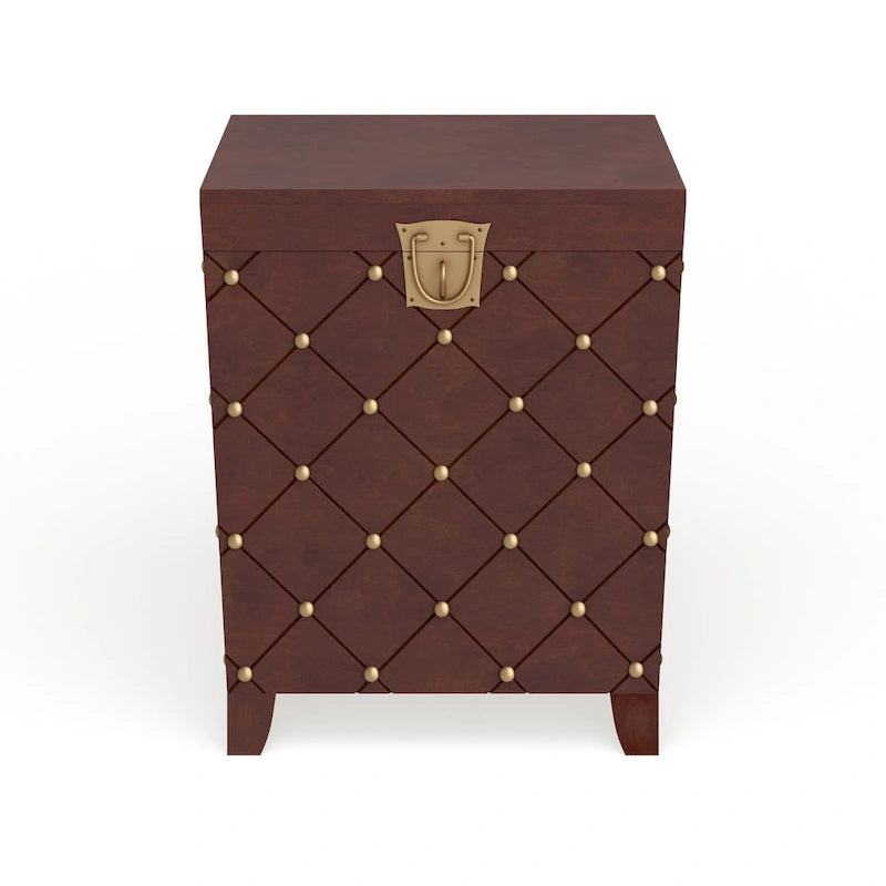 SEI Furniture Liatris – Coffre de bout de canapé expresso avec clous décoratifs