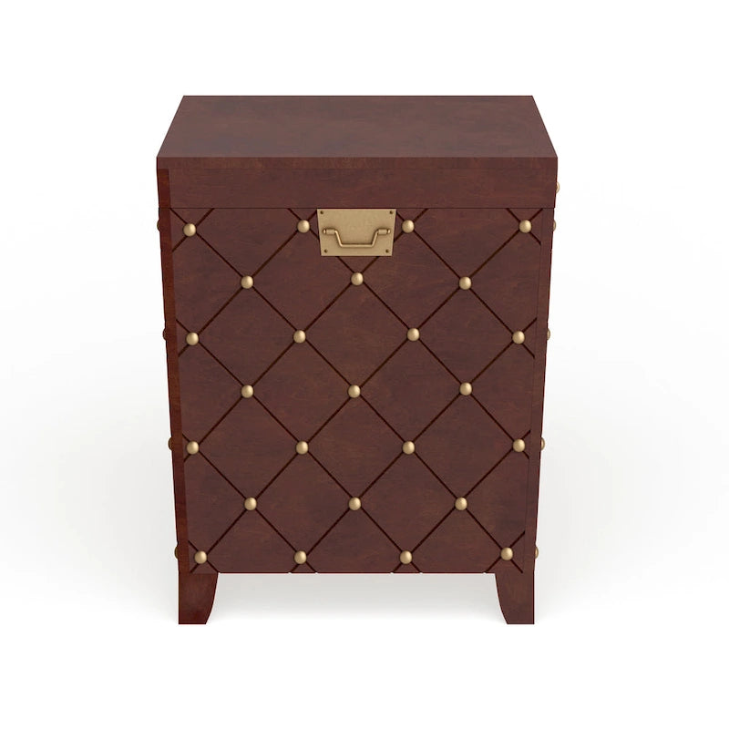 SEI Furniture Liatris – Coffre de bout de canapé expresso avec clous décoratifs