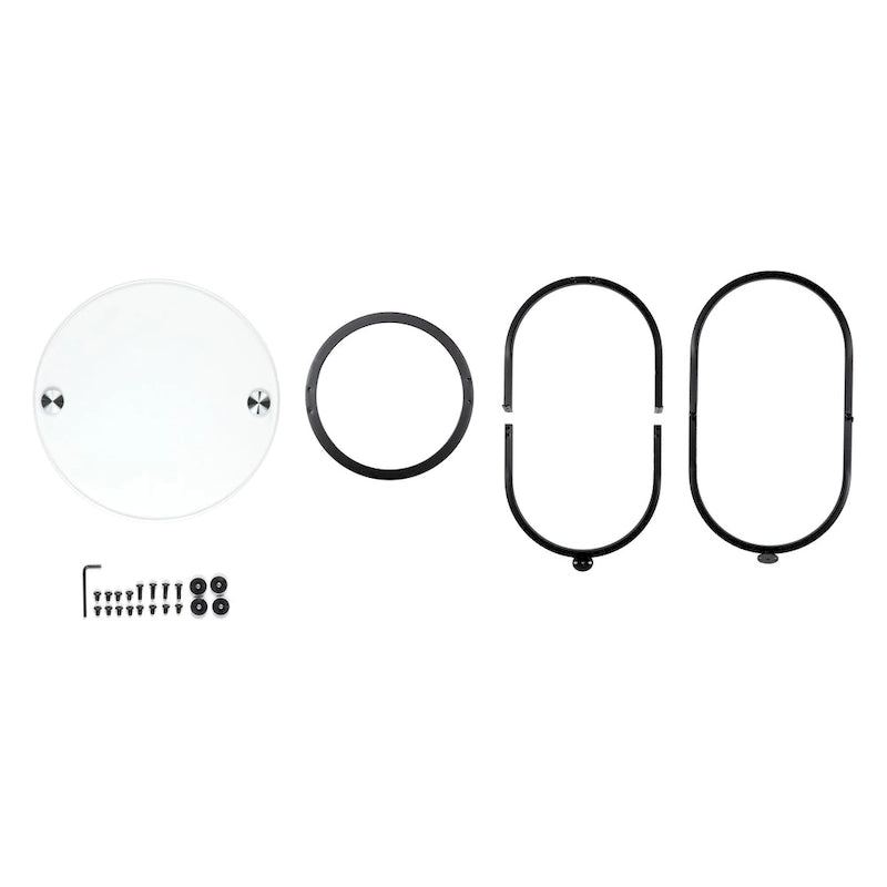 Table d'appoint ronde en verre trempé Danya B Galaxy