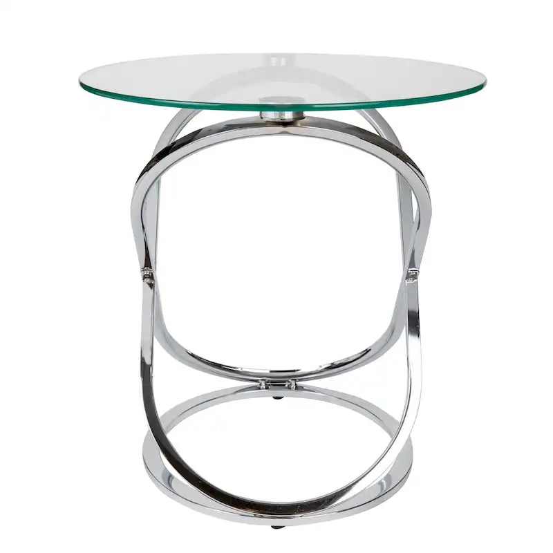 Table d'appoint ronde en verre trempé Danya B Galaxy