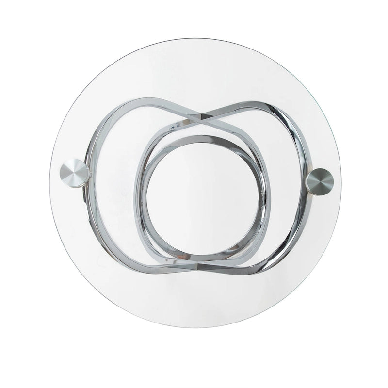 Table d'appoint ronde en verre trempé Danya B Galaxy
