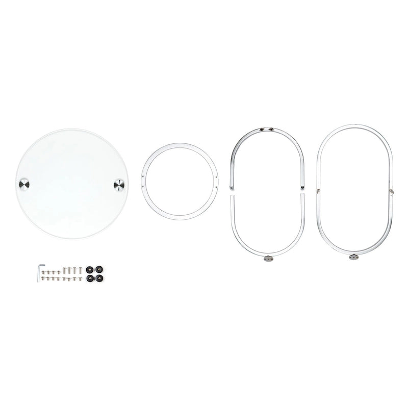 Table d'appoint ronde en verre trempé Danya B Galaxy