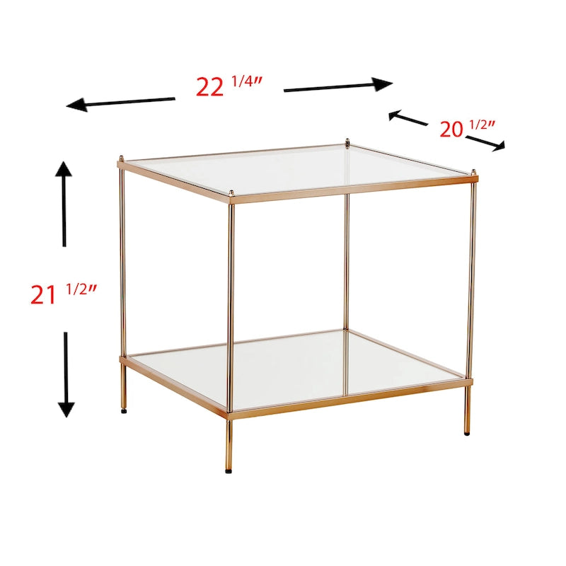 Table d'appoint Glam en verre SEI Furniture Grant