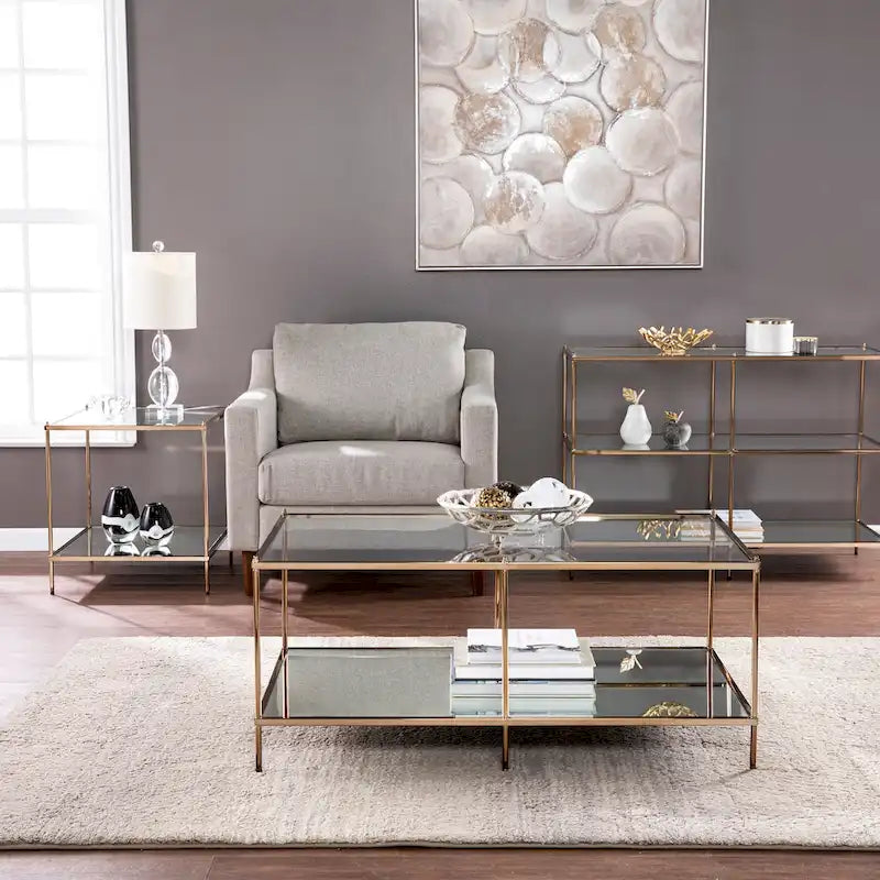 Table d'appoint Glam en verre SEI Furniture Grant