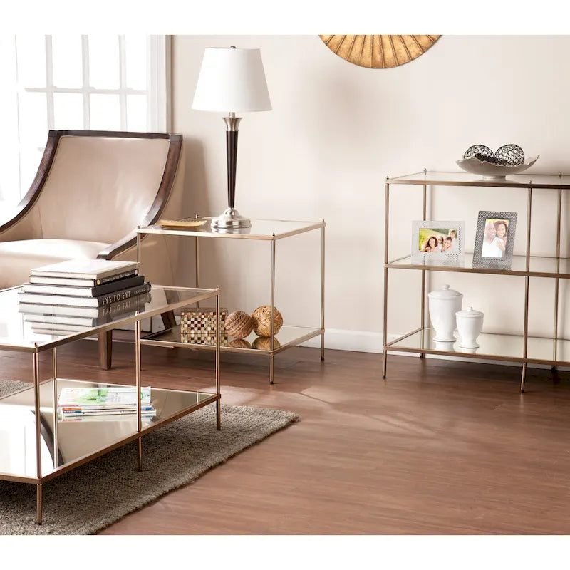 Table d'appoint Glam en verre SEI Furniture Grant