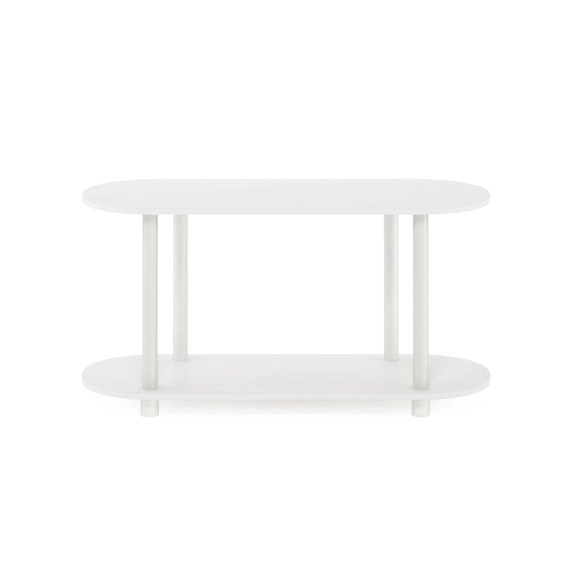 Table d'appoint ovale moderne Furinno Turn-N-Tube sans outils