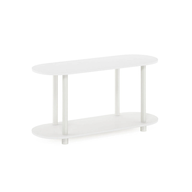 Table d'appoint ovale moderne Furinno Turn-N-Tube sans outils