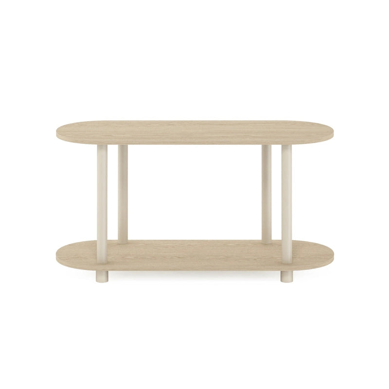 Table d'appoint ovale moderne Furinno Turn-N-Tube sans outils