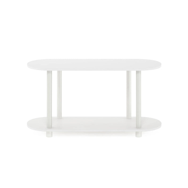 Table d'appoint ovale moderne Furinno Turn-N-Tube sans outils
