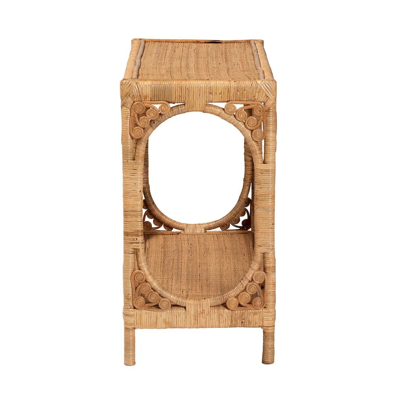 Table console en rotin miel clair bali & pari Ramona Modern Bohemian