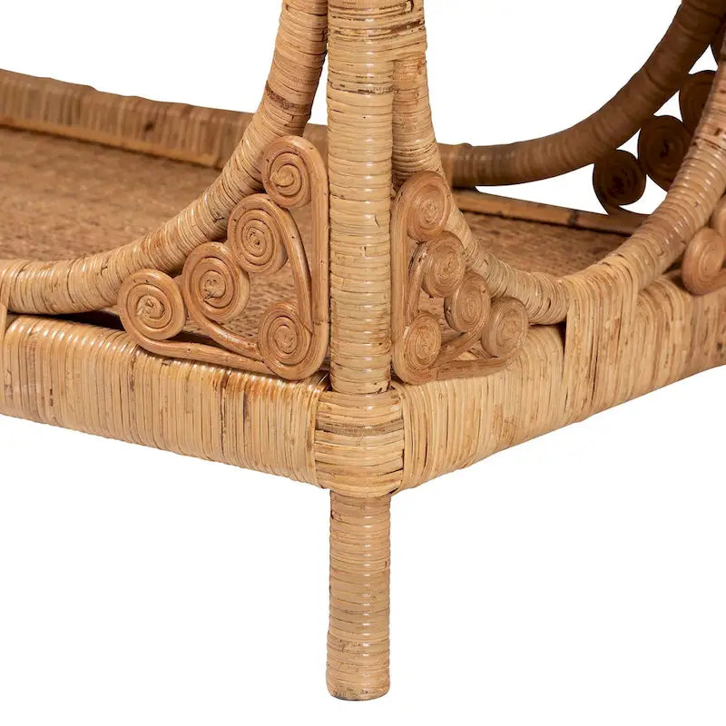 Table console en rotin miel clair bali & pari Ramona Modern Bohemian