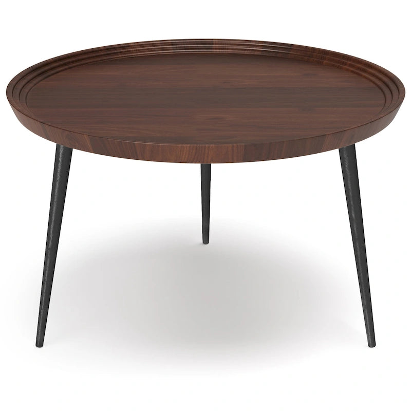 Table basse moderne industrielle Joellla WYNDENHALL, Cognac - 30 P x 30 L x 16 H