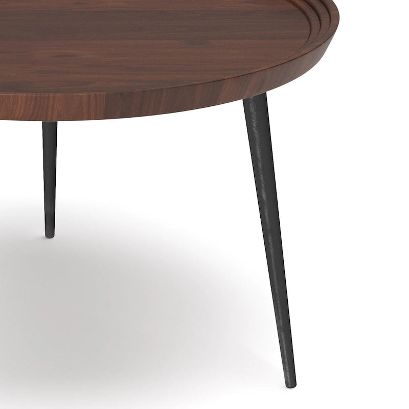 Table basse moderne industrielle Joellla WYNDENHALL, Cognac - 30 P x 30 L x 16 H