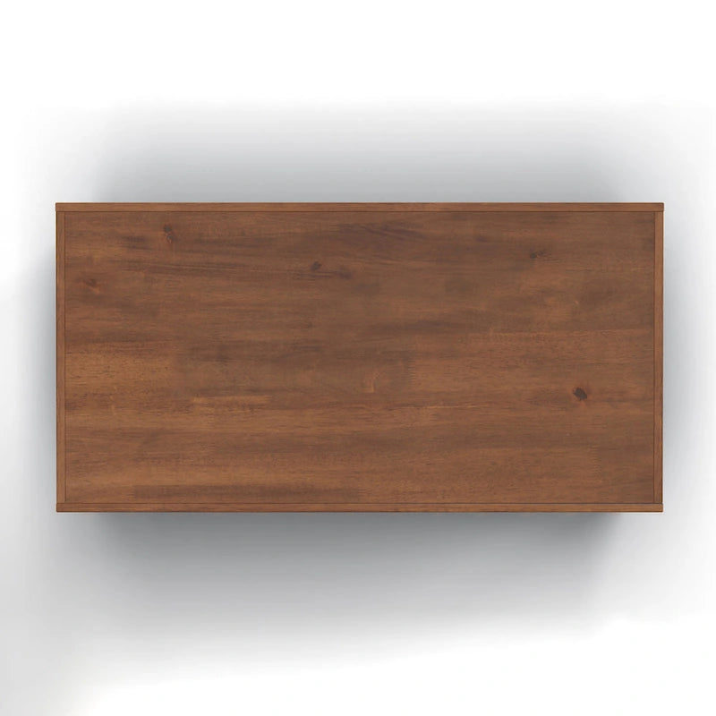 Table basse Bridgevine Home Nantucket 48 pouces, aucun assemblage requis, denim bleu et whisky