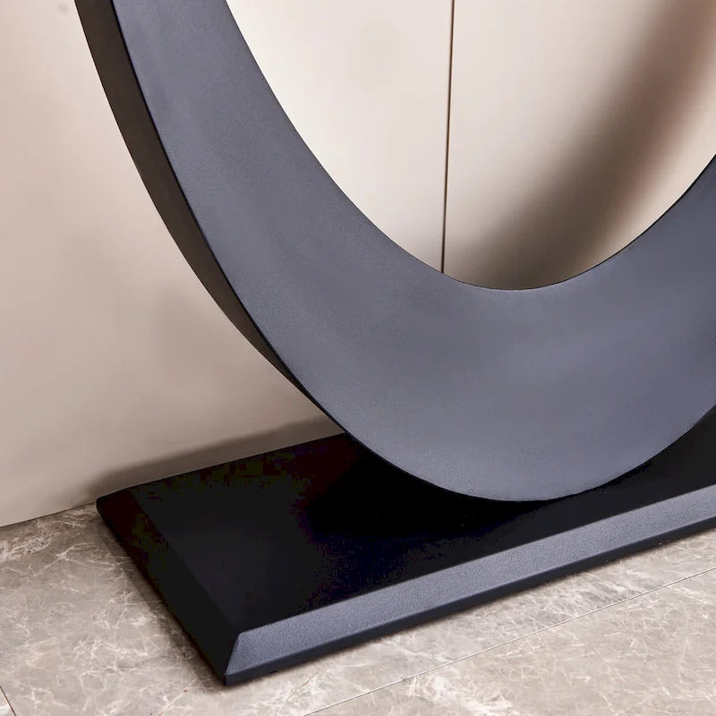Console moderne, Design aux formes exquises, Cadre en métal avec patins réglables pour entrée