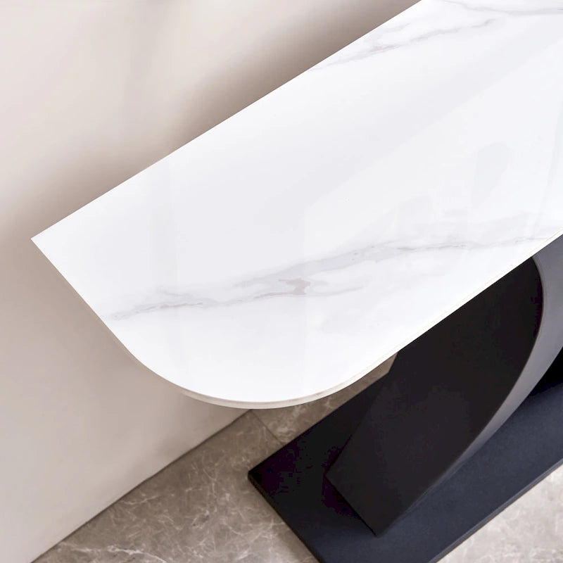 Console moderne, Design aux formes exquises, Cadre en métal avec patins réglables pour entrée