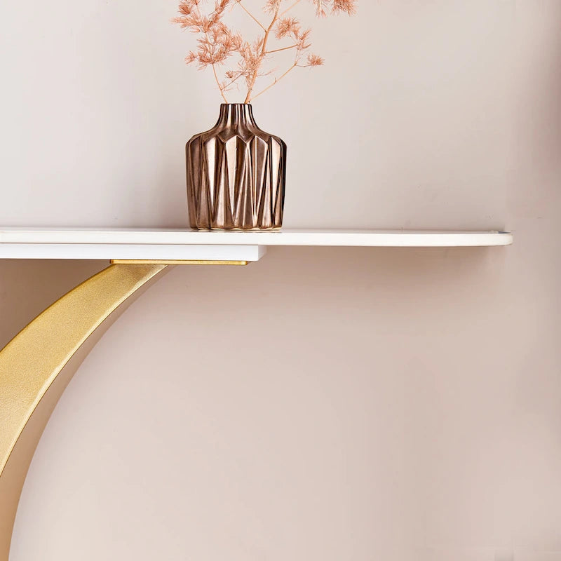 Console moderne, Design aux formes exquises, Cadre en métal avec patins réglables pour entrée