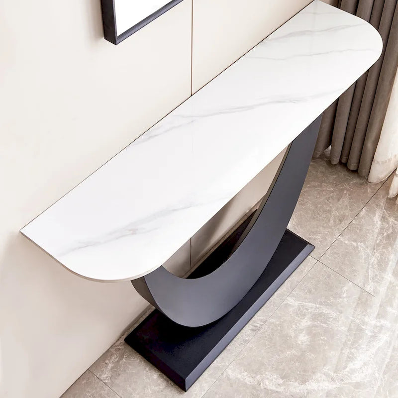 Console moderne, Design aux formes exquises, Cadre en métal avec patins réglables pour entrée